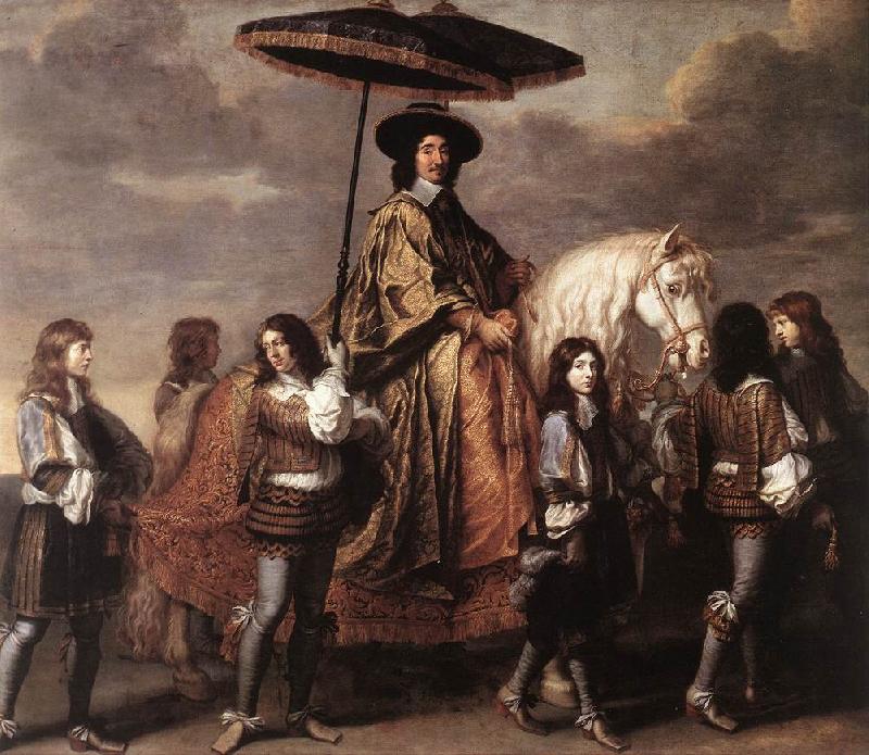 LE BRUN, Charles Chancellor Sguier at the Entry of Louis XIV into Paris in 1660 sg France oil painting art